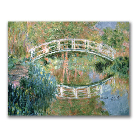 Trademark Fine Art Claude Monet 'The Japanese Bridge, Giverny' Canvas Art, 35x47 BL0626-C3547GG